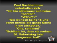 Zwei Nachbarinnen unterhalten sich