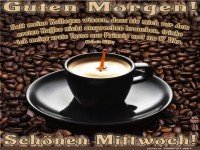 Kaffeepause mit Zitat: Starte kraftvoll!