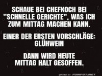 Mittagsmen�: Gl�hwein Surprise!