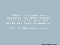 Kundendienst: Ein harter Job, Kopf voraus!