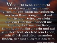 Wer nicht liebt