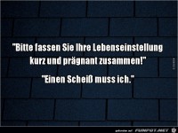 Super Lebenseinstellung