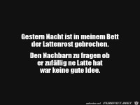 Der Lattenrost ist gebrochen