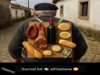Traditioneller italienischer Survival-Kit Rucksack