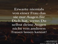 erwarte niemals von einer Frau 