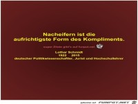 Nacheifern ist die
aufrichtigste Form des Kompliments