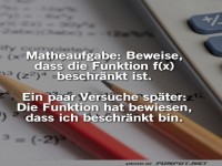Mathematisches Dilemma: Beschr�nkte Funktion