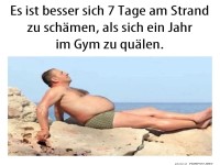 Humor �ber Strand vs. Gym