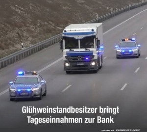 fun-Bild: Glühwein-Gangster auf der Autobahn