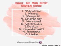 Dinge die man nicht kaufen kann