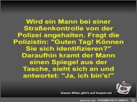 Wird ein Mann bei einer Straenkontrolle von der Polizei...