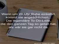 Die heimliche To-Do-Liste am Abend