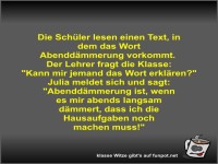 Die Sch�ler lesen einen Text