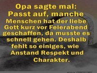 Weisheit des Opas �ber die Schnelligkeit der Sch�pfung