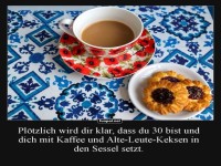 Kaffeetrinken mit Weisheit und Keksen