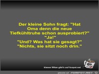 Der kleine Sohn fragt