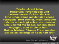 Telefon-Anruf beim Rundfunk-Psychologen und Lebensberater...