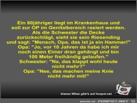 Ein 80j�hriger liegt im Krankenhaus und soll zur OP im...