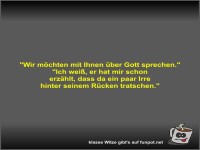 Wir m�chten mit Ihnen �ber Gott sprechen