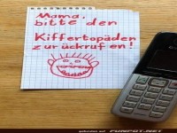Eilige Nachricht an den Kiffertop�den!