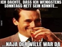 Versuch: Sonntags mal nett sein