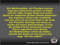 Ein Mathematiker, ein Physiker und ein Ingenieur bekommen...