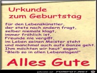 Urkunde zum Geburtstag