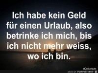 Kein Geld f�r Urlaub