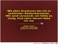 Mit allen Kreaturen bin ich in
schnster Seelenharmonie