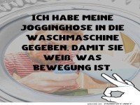 Jogginghose in der Waschmaschine
