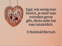 egal, wie wenig man besitzt