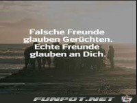 falsche Freunde glauben Geruechten