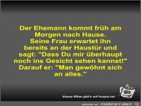 Der Ehemann kommt fr�h am Morgen nach Hause