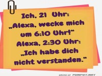Missverst�ndnis mit Alexa am Morgen