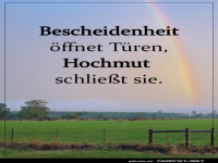 Zitat über Bescheidenheit und Hochmut