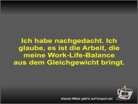 Ich habe nachgedacht