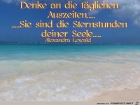 Denke an die taeglichen Auszeiten