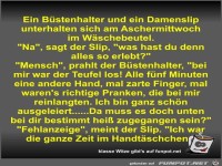 Ein B�stenhalter und ein Damenslip unterhalten sich am...