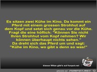 Es sitzen zwei K�he im Kino