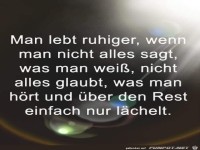 Man lebt ruhiger