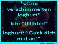 Verschimmelten Joghurt