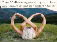 Kreatives Naturbild mit humorvollem Text