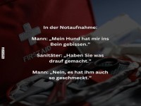 Bissige Unterhaltung in der Notaufnahme