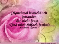 Manchmal brauche ich jemanden