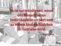 es ist entwuerdigend