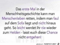 Leben retten, indem man faul auf der Couch liegt