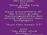 Typische Bestellung bei McDonald's