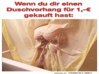 Preiswerter Duschvorhang, teure �berraschung!
