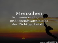 Menschen kommen und gehen