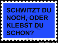 schwitzen kleben